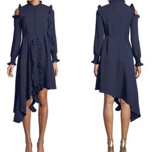 Asymmetric ruffle dress